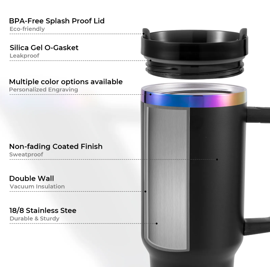 Glow in the Dark Stainless Steel Tumbler 40 oz